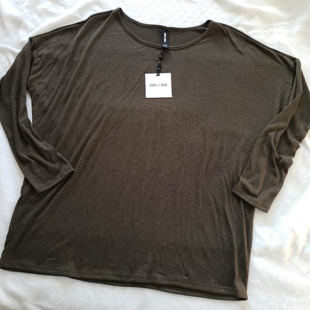 Agnes & Dora Urban Pullover olive XL NWT